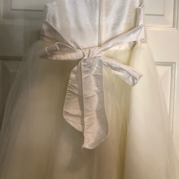 White and Purple Flower Girl Dress - Picture 7 of 7